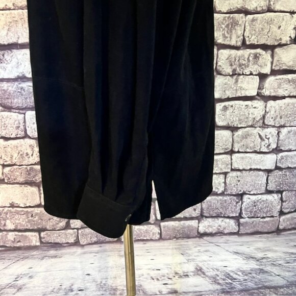 Talbots Black Stretch Suede Like Top Size 1X - Picture 5 of 10